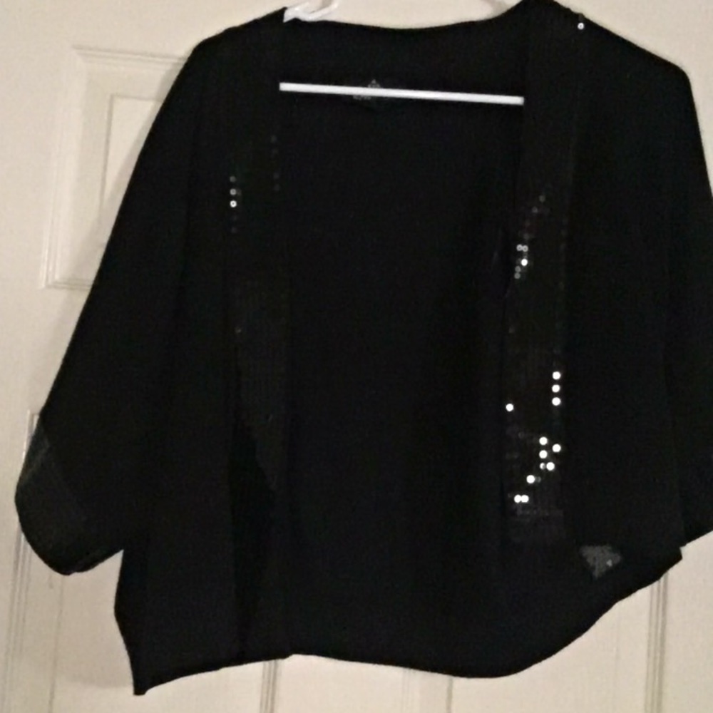 Black sequins half jacket